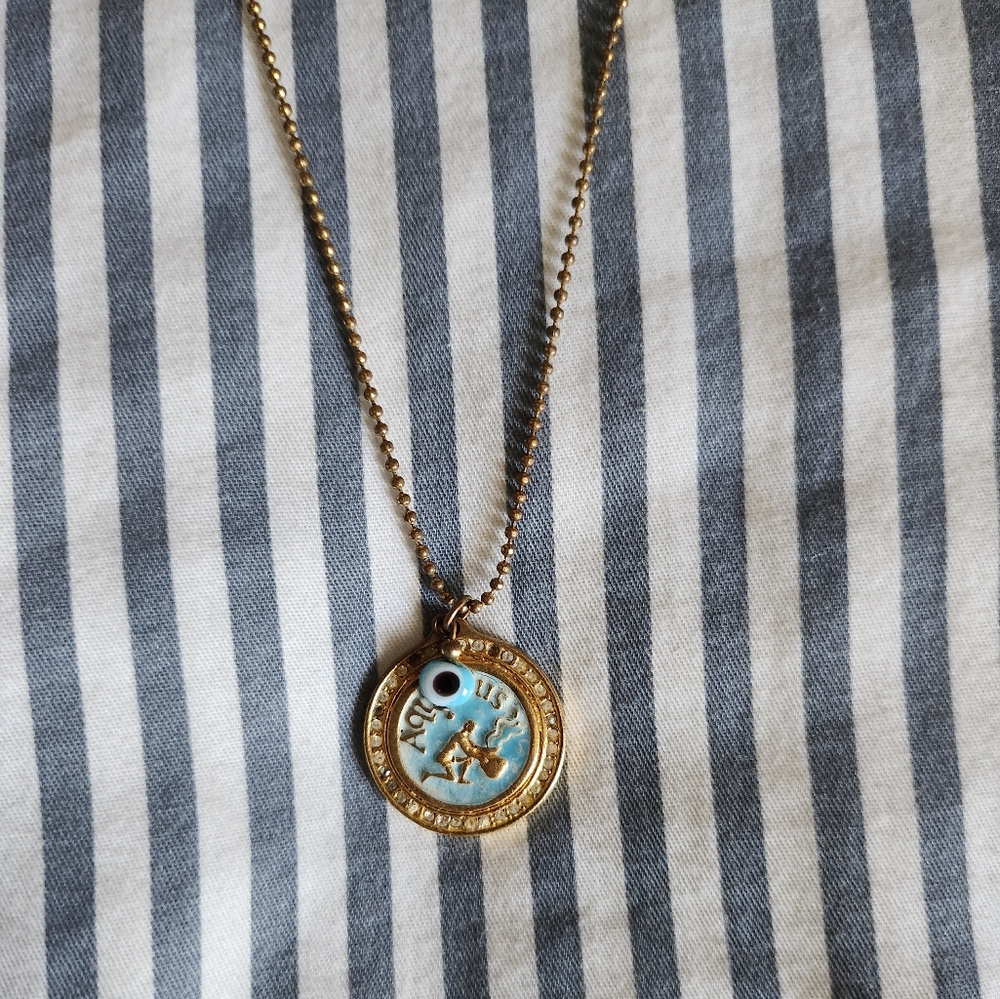 Blee Inara Aquarius zodiac sign necklace